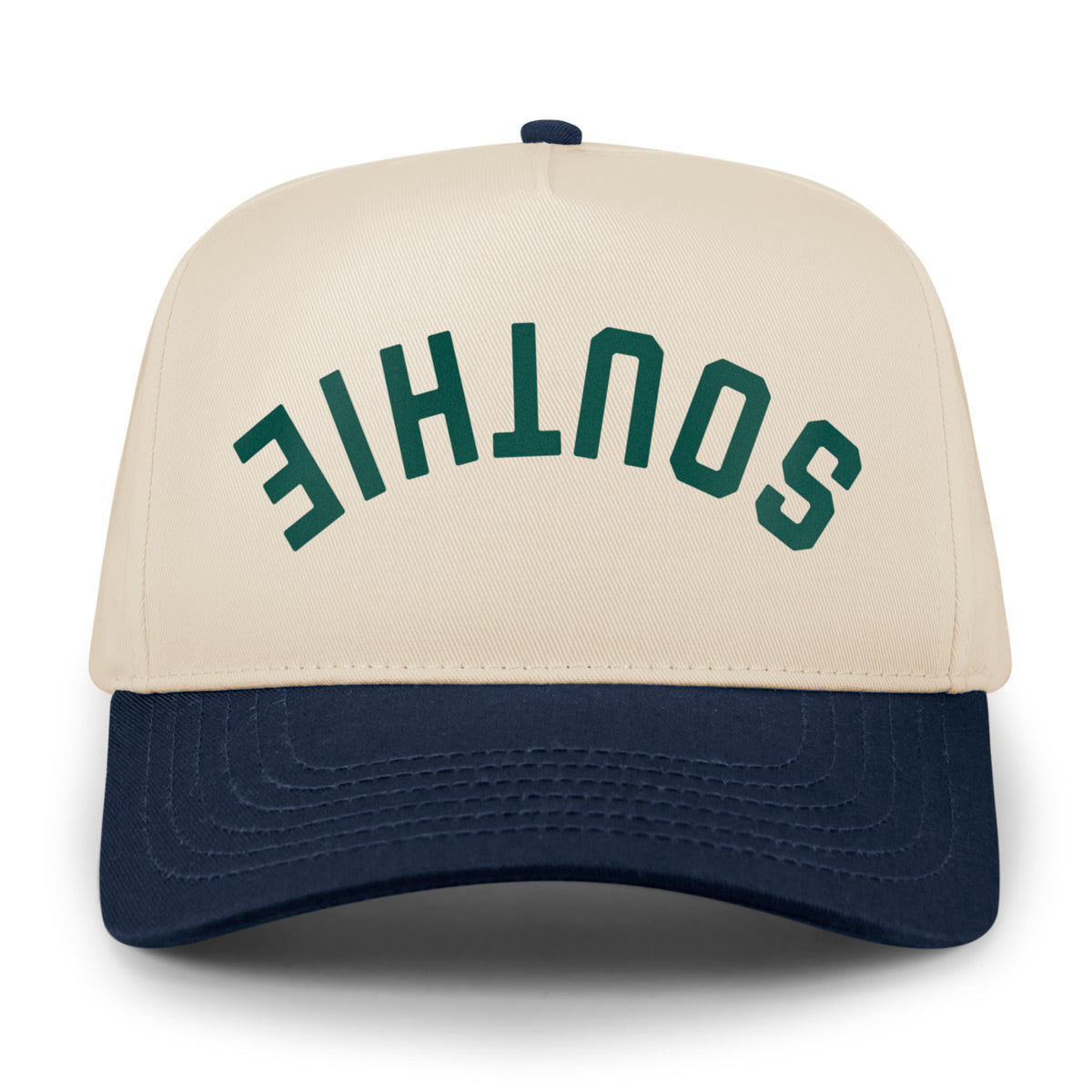 Southie Upside Down Arch Retro Snapback Hat - Chowdaheadz