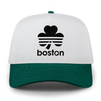 Boston Striped Shamrock Retro Snapback Hat - Chowdaheadz