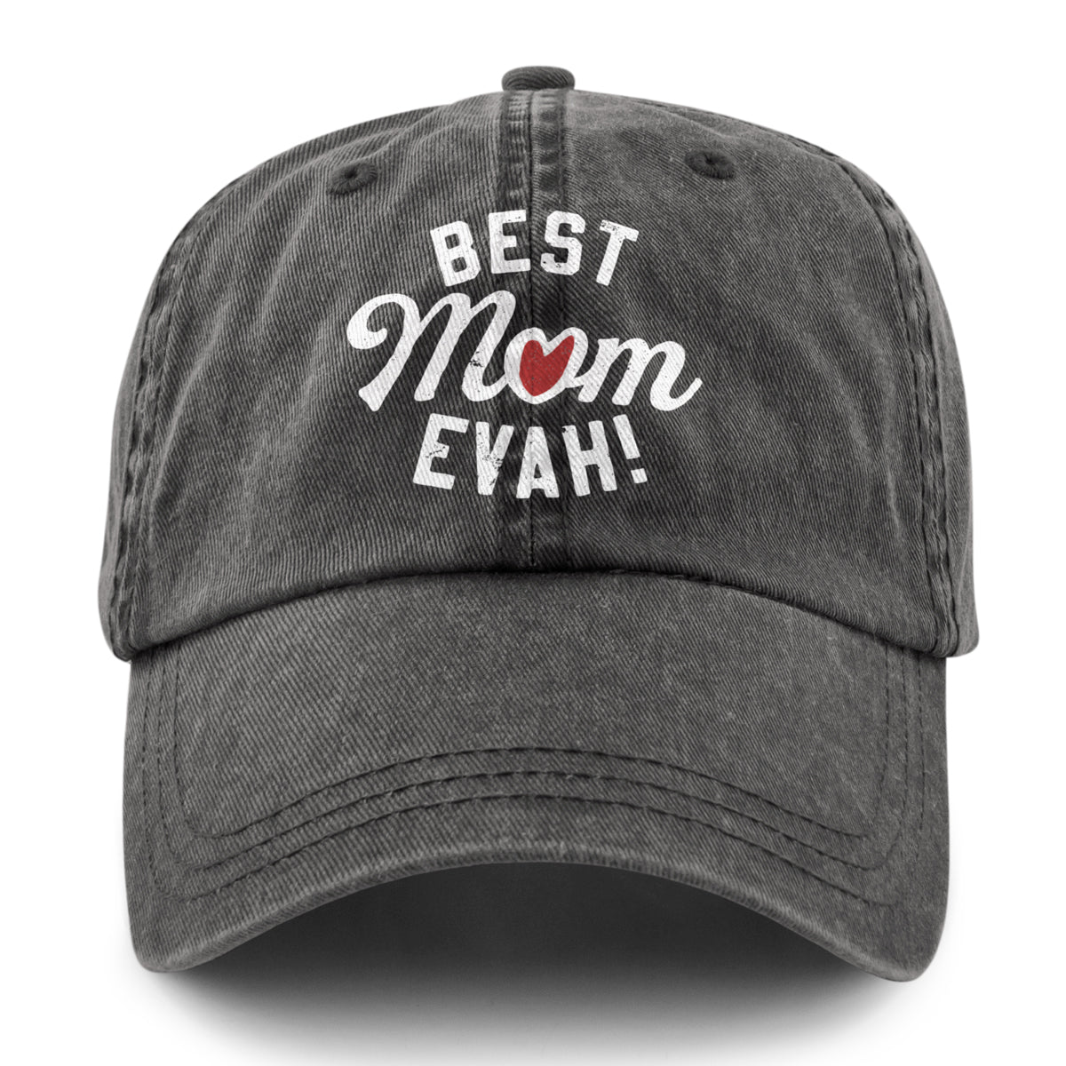 Best Mom Evah Printed Washed Dad Hat