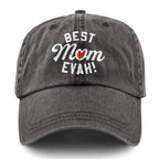 Best Mom Evah Printed Washed Dad Hat
