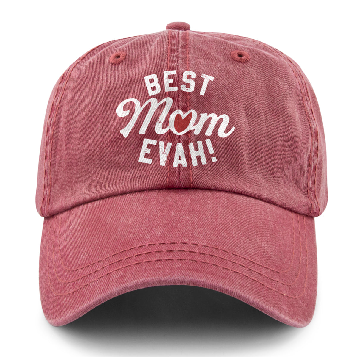 Best Mom Evah Printed Washed Dad Hat