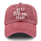 Best Mom Evah Printed Washed Dad Hat