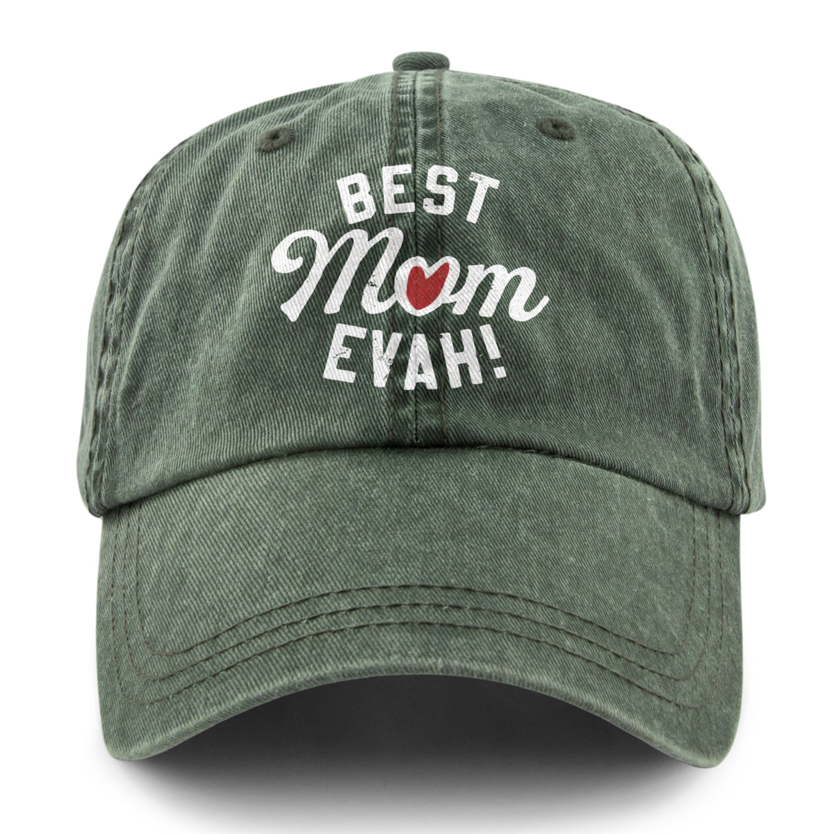 Best Mom Evah Printed Washed Dad Hat