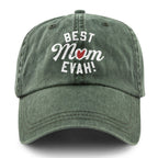 Best Mom Evah Printed Washed Dad Hat