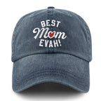 Best Mom Evah Printed Washed Dad Hat