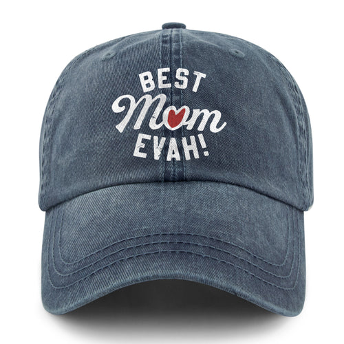Best Mom Evah Printed Washed Dad Hat