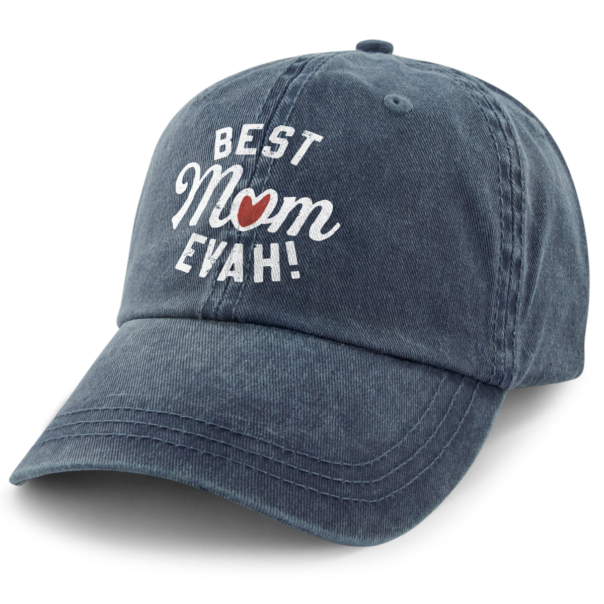 Best Mom Evah Printed Washed Dad Hat