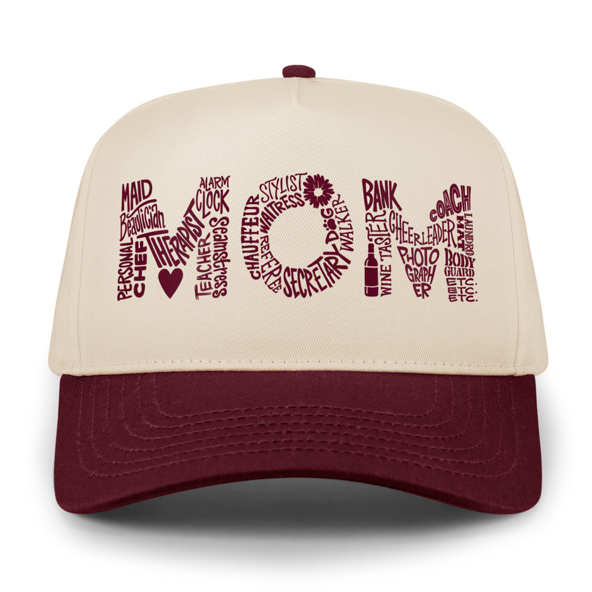 Mom Jobs Printed Retro Snapback Hat