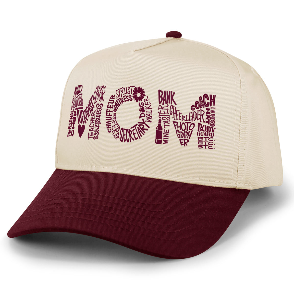 Mom Jobs Printed Retro Snapback Hat