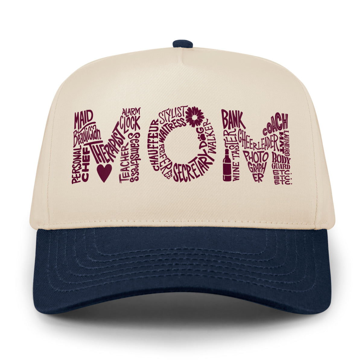 Mom Jobs Printed Retro Snapback Hat