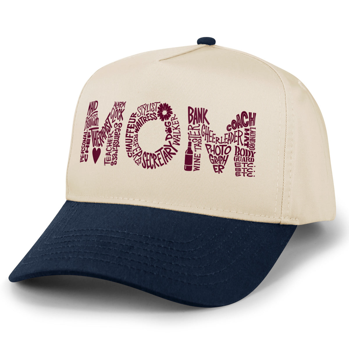 Mom Jobs Printed Retro Snapback Hat