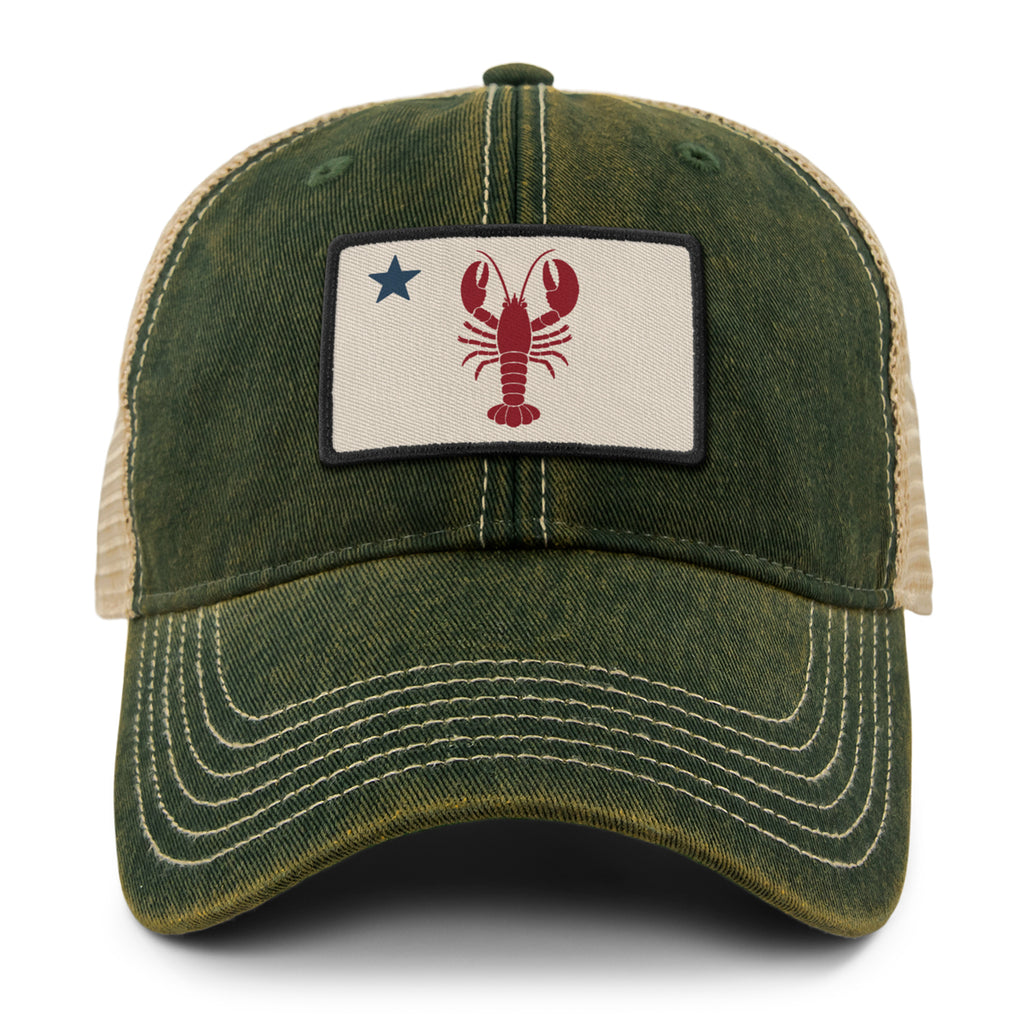 Maine Lobster Flag Dirty Water Trucker Hat