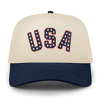 USA Star Spangled Arch Retro Snapback Hat