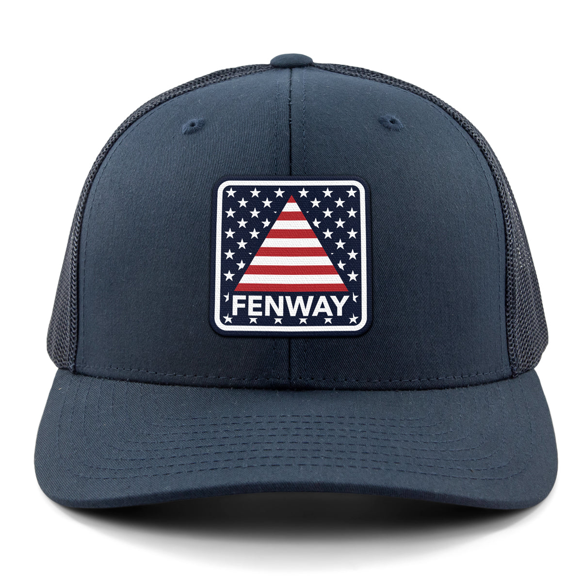 Fenway Stars & Stripes Classic Snapback Trucker Hat in Navy - patch detail