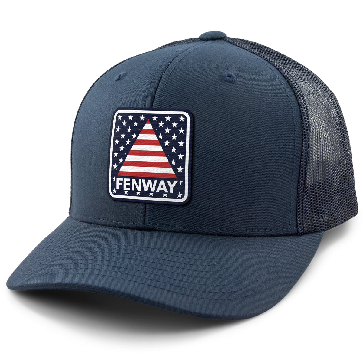 Fenway Stars & Stripes Classic Snapback Trucker Hat in Navy - front view