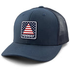 Fenway Stars & Stripes Classic Snapback Trucker Hat in Navy - front view
