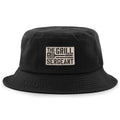 Black bucket hat with The Grill Sergeant embroidered emblem on front