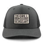 Side view of The Grill Sergeant snapback trucker hat