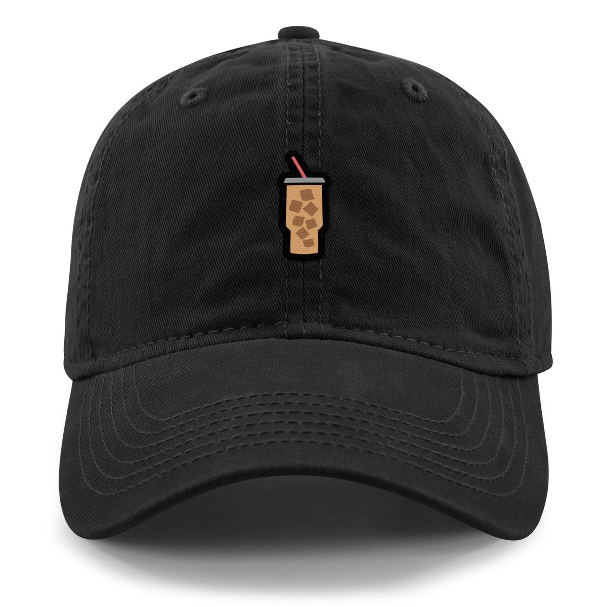 Back view of Mini Iced Coffee dad hat with adjustable strap