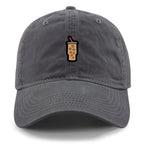 Top-down view of Mini Iced Coffee dad hat