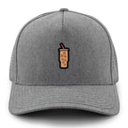 Black performance hat with Mini Iced Coffee embroidered cup on front