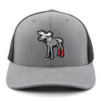 Moose Skeleton With Socks snapback trucker profile view