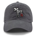 Moose Skeleton With Socks dad hat profile view