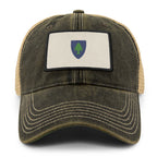 Vintage Massachusetts Flag Dirty Water Trucker profile view