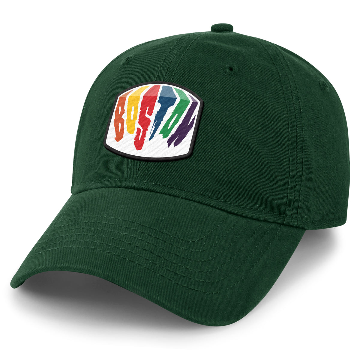Boston Rainbow Paint dad hat alternate view