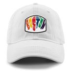 Boston Rainbow Paint dad hat lifestyle view