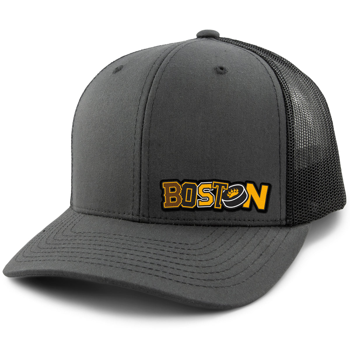 Black & Gold Boston Hockey Pride Classic Snapback Trucker Hat