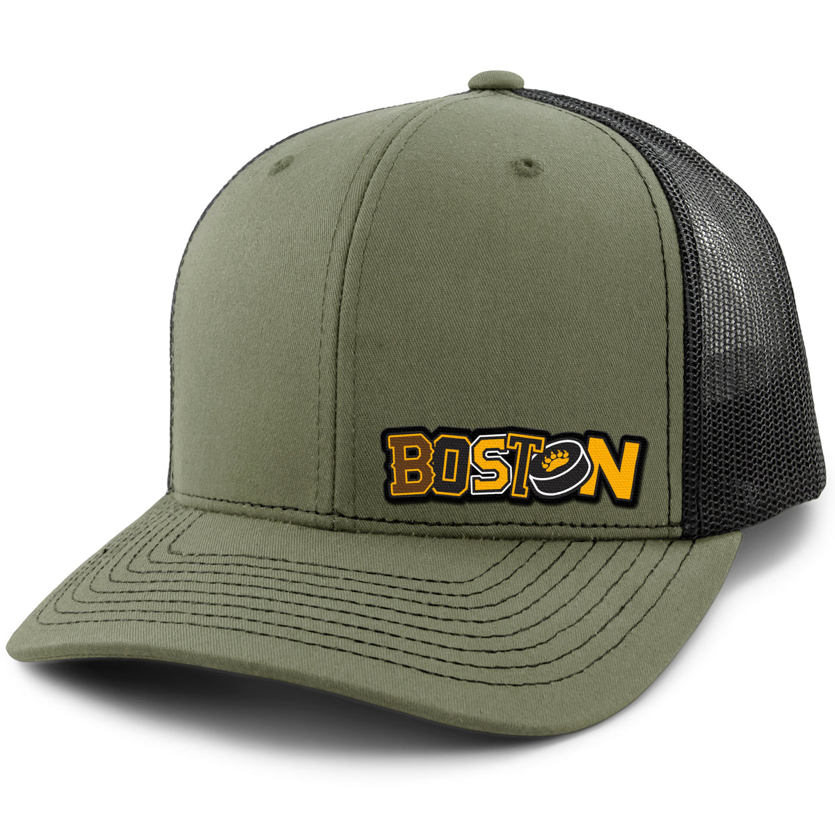 Black & Gold Boston Hockey Pride Classic Snapback Trucker Hat
