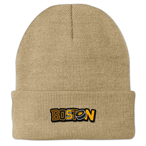 Black & Gold Boston Hockey Pride Cuff Knit