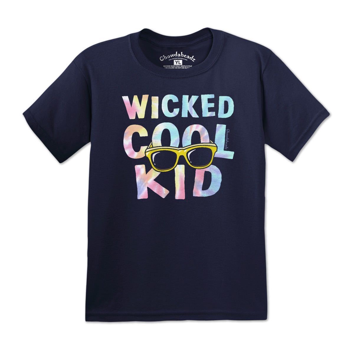 Wicked Cool Kid Tie Dye Youth T-Shirt - Chowdaheadz