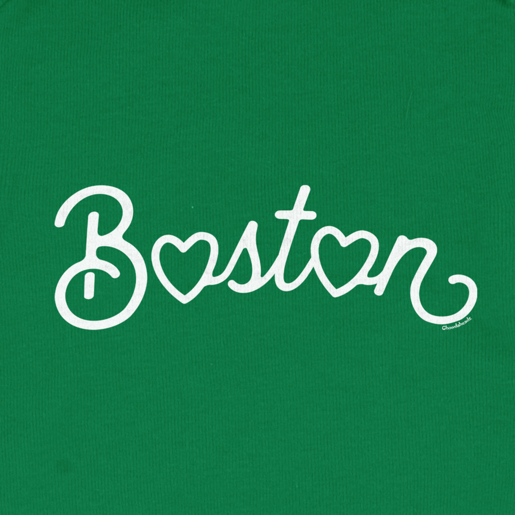 Boston Heart Script Infant One Piece - Chowdaheadz