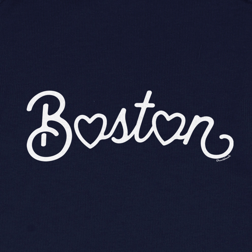 Boston Heart Script Infant One Piece - Chowdaheadz