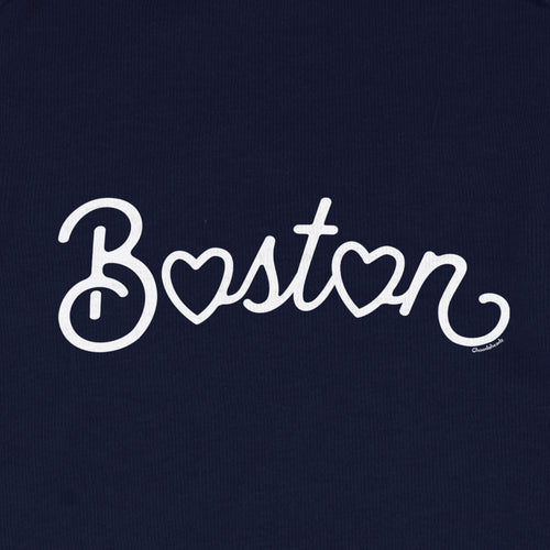 Boston Heart Script Infant One Piece - Chowdaheadz