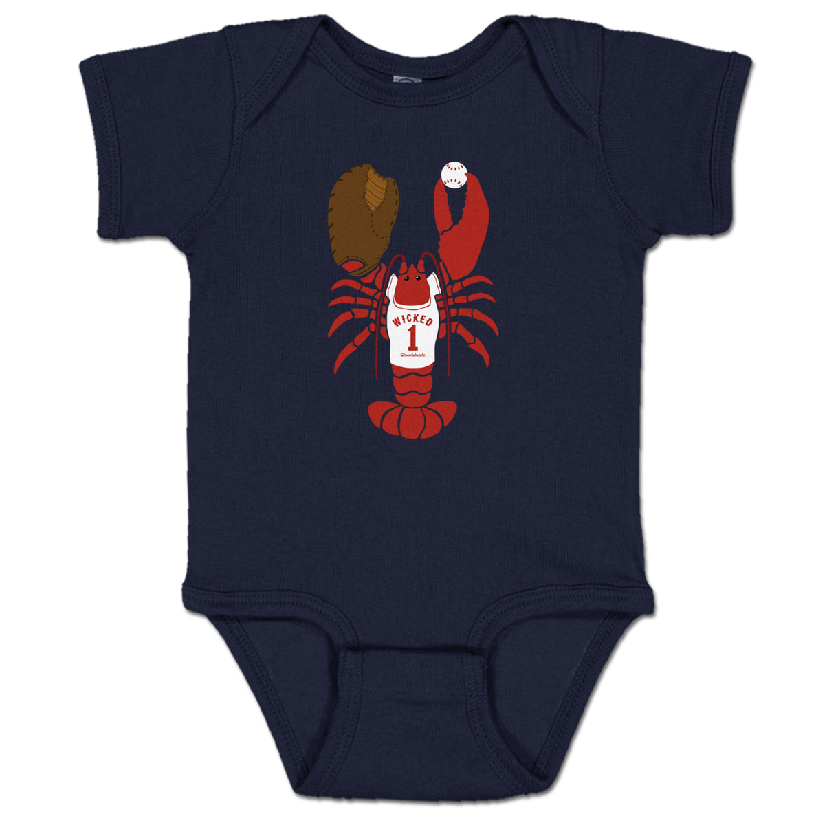 Wicked Lobstah Baseball Infant One Piece