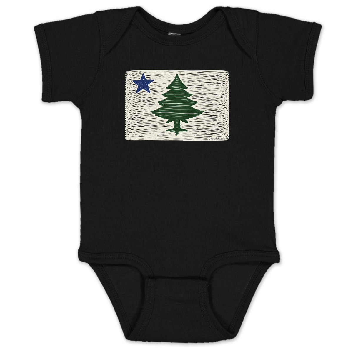 Maine Flag Doodle Infant One Piece