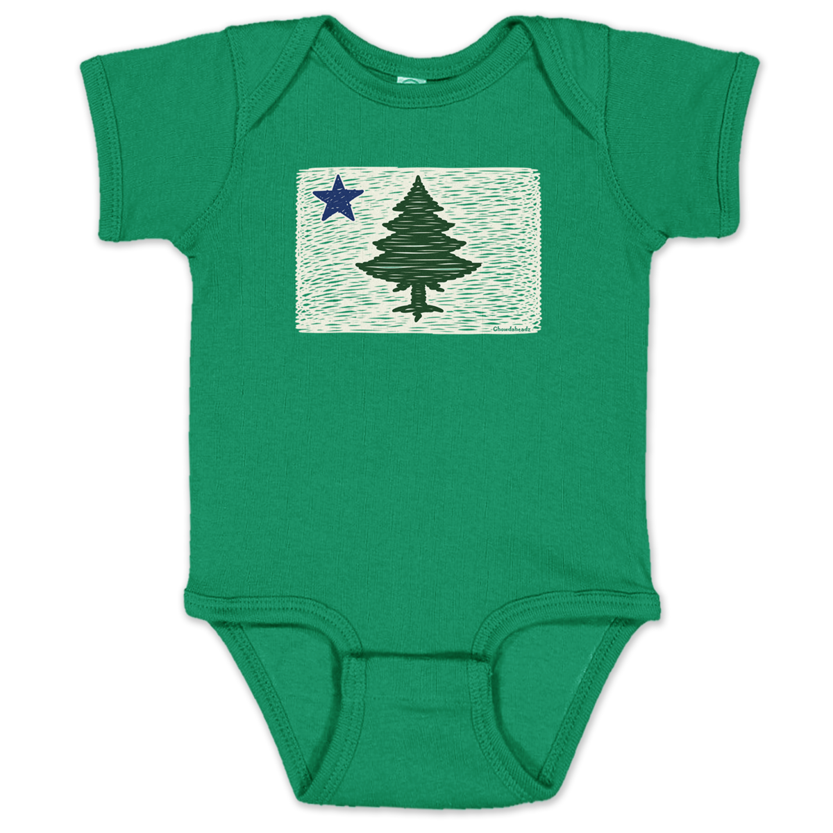 Maine Flag Doodle Infant One Piece