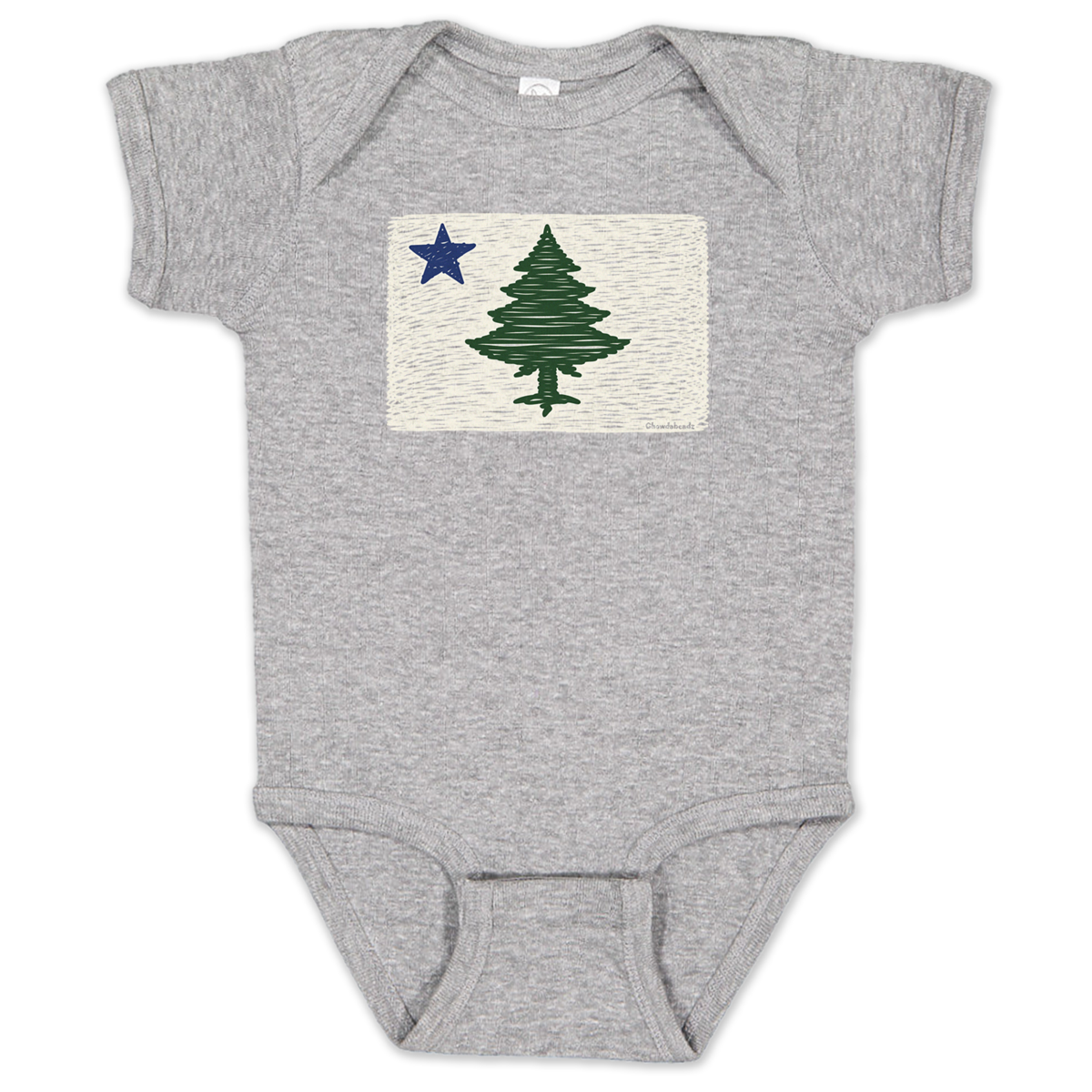 Maine Flag Doodle Infant One Piece