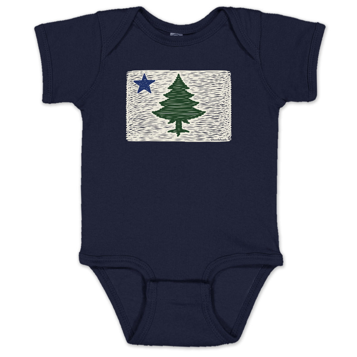 Maine Flag Doodle Infant One Piece
