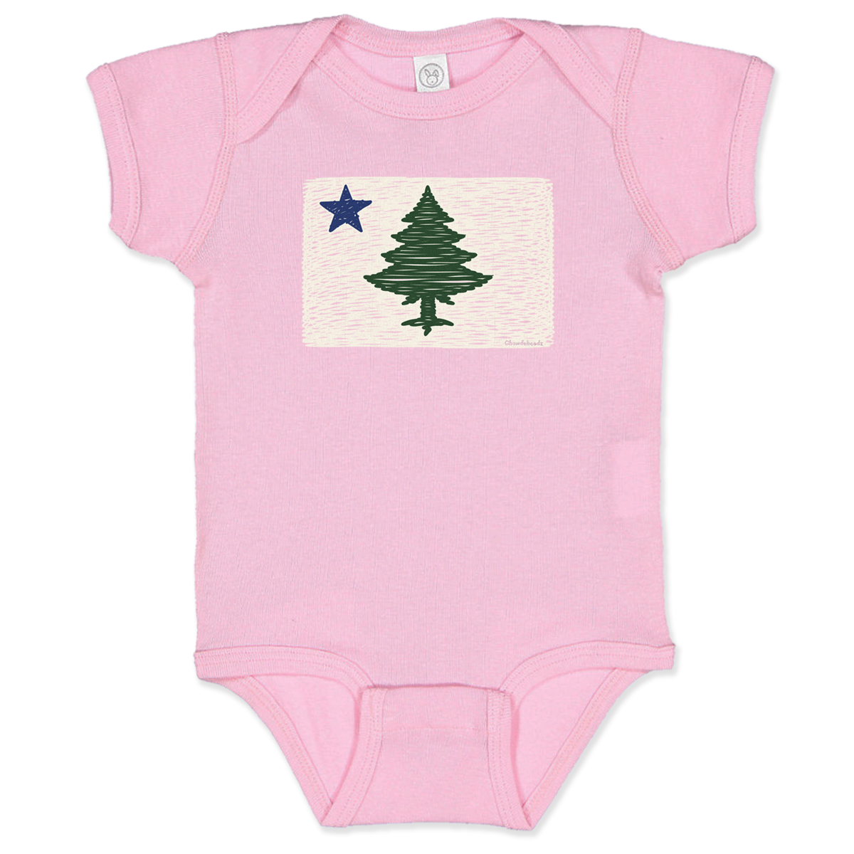 Maine Flag Doodle Infant One Piece