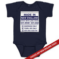 Made In [New England State] Care Tag Infant One Piece