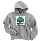 Crayon Boston Shamrock Sign Youth Hoodie