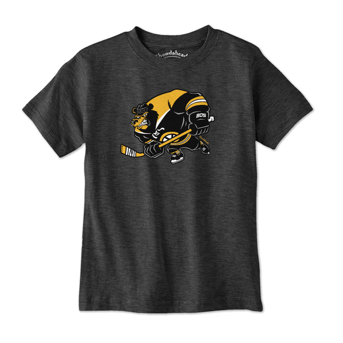 Big Bad Boston Bear Youth T-Shirt in charcoal