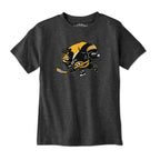 Big Bad Boston Bear Youth T-Shirt in charcoal