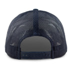 Top-down view of Boston Rainbow Paint snapback trucker hat