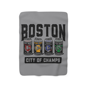 Boston 4-Pack Champions Sherpa Fleece Blanket - Chowdaheadz
