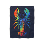 Tie Dye Lobstah Sherpa Fleece Blanket - Chowdaheadz